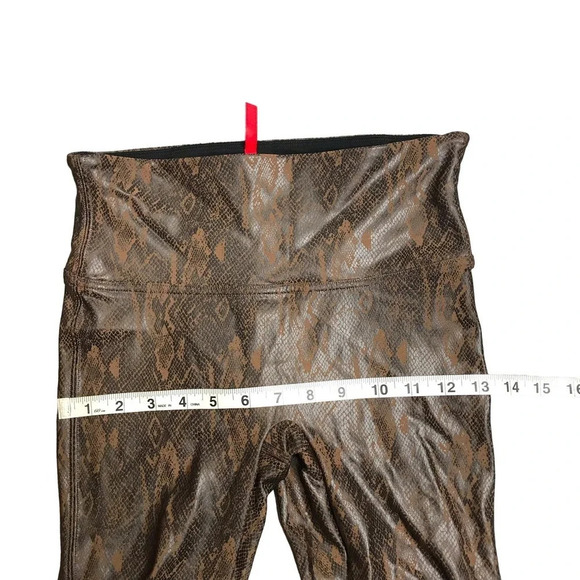 Spanx Faux Leather Snakeskin Legging in Brown - Picture 3 of 5
